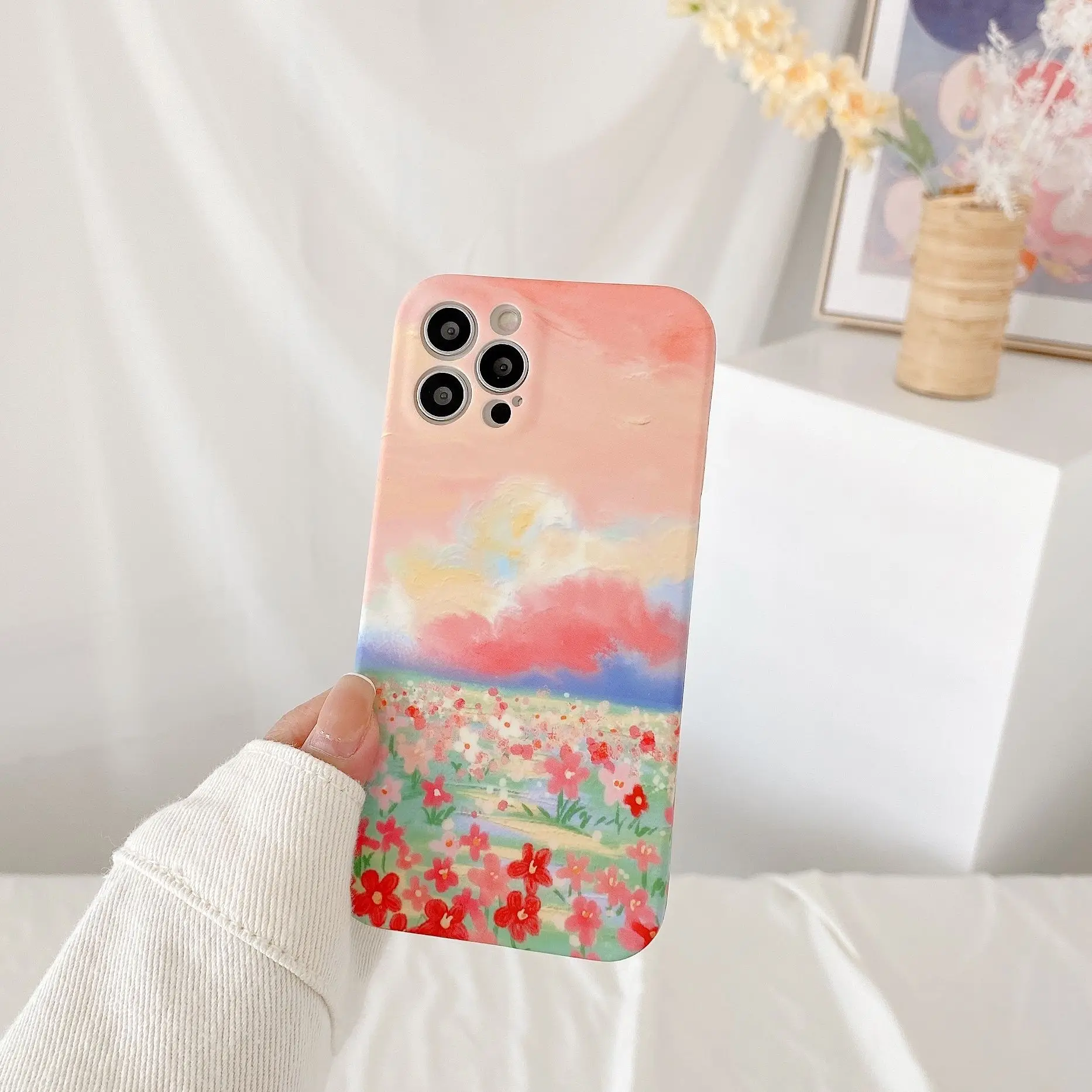Oil Painting Style Cloud Patterned Phone Case