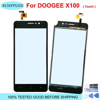 Перейти на Алиэкспресс и купить 5 дюймНовый сенсорный экран Для doogee x100 Сенсорная Панель переднее стекло дигитайзер для x 100 сенсорный экран дигитайзер