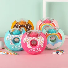 Tasse d'alimentation pour bébé avec pailles, joli gobelet d'eau en forme de Donuts, dessin animé, anti fuite, outil d'entraînement pour enfants en plein air