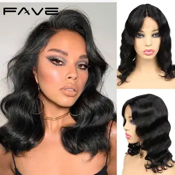 

Lace Part Wig Loose Deep Wave Wigs Pre Plucked 150% Brazilian Remy Human Hair Wig Natural Black Color For Black Women FAVE Hair