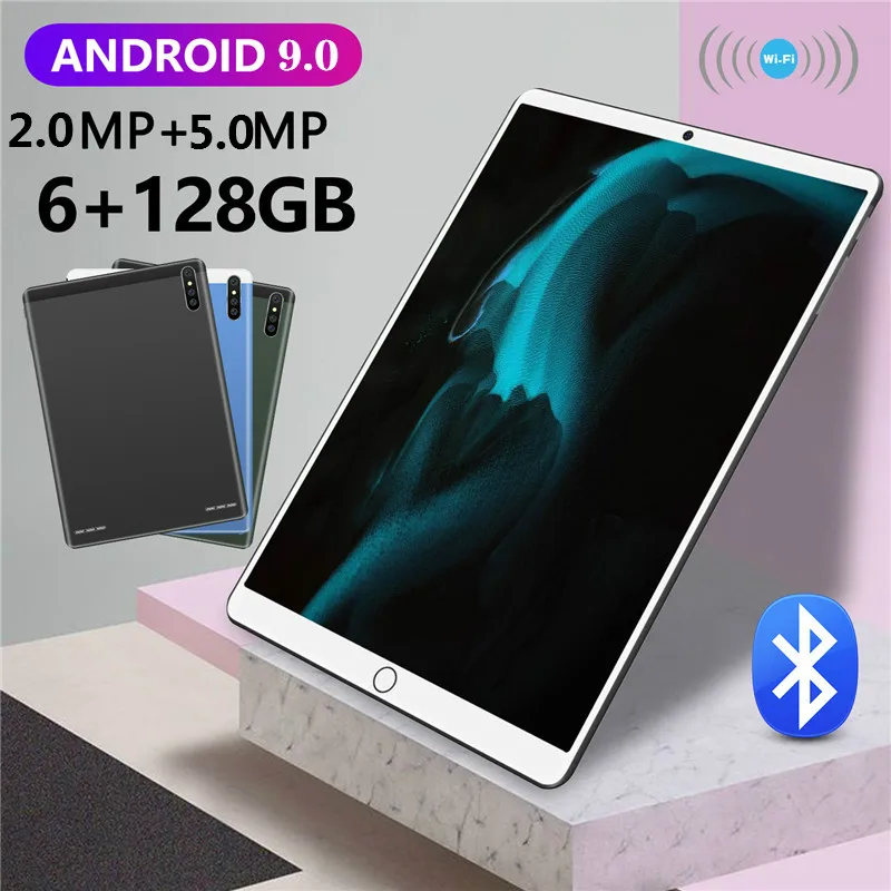 Precio bajo 2021 nuevas llegadas 10,1 pulgadas 6G + 128GB Tablet PC Android 9,0 pantalla grande 4G llamada telefónica LTE Bluetooth GPS tabletas apoyo Zoom 9YaLQNyA5aZ