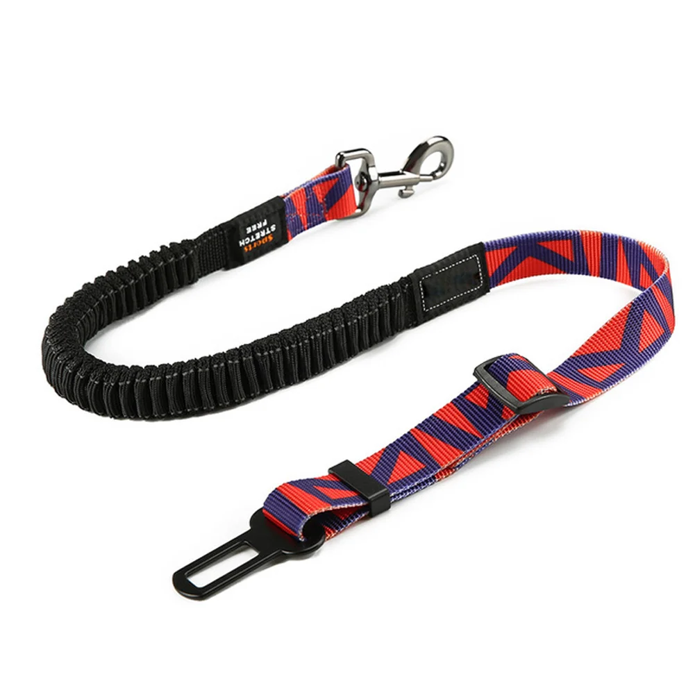 Adjustable Dog Seat Belt for Car Dog Car Harness with Bungee Buffer Safety Elastic Leads CSL88