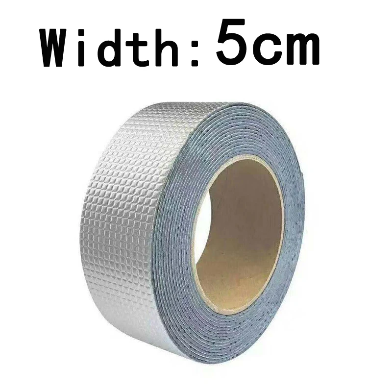 Width 20cm Aluminum Foil Butyl Rubber Adhesive Tape SelfAdhesive for Repairing Leaking For Roof