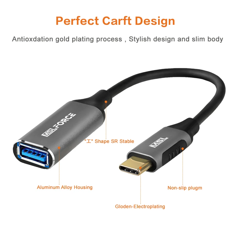 Адаптер usb otg USB3.0 type c для зарядки и синхронизации данных 5 Гбит/с USB конвертер Ipad Pro