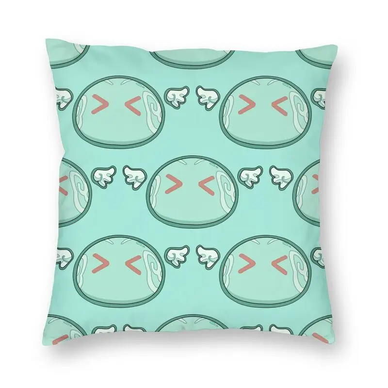 

Genshin Impact Anemo Slime Square Pillowcover Home Decor Anime Game Cushion Cover Throw Pillow for Sofa Double-sided Printing