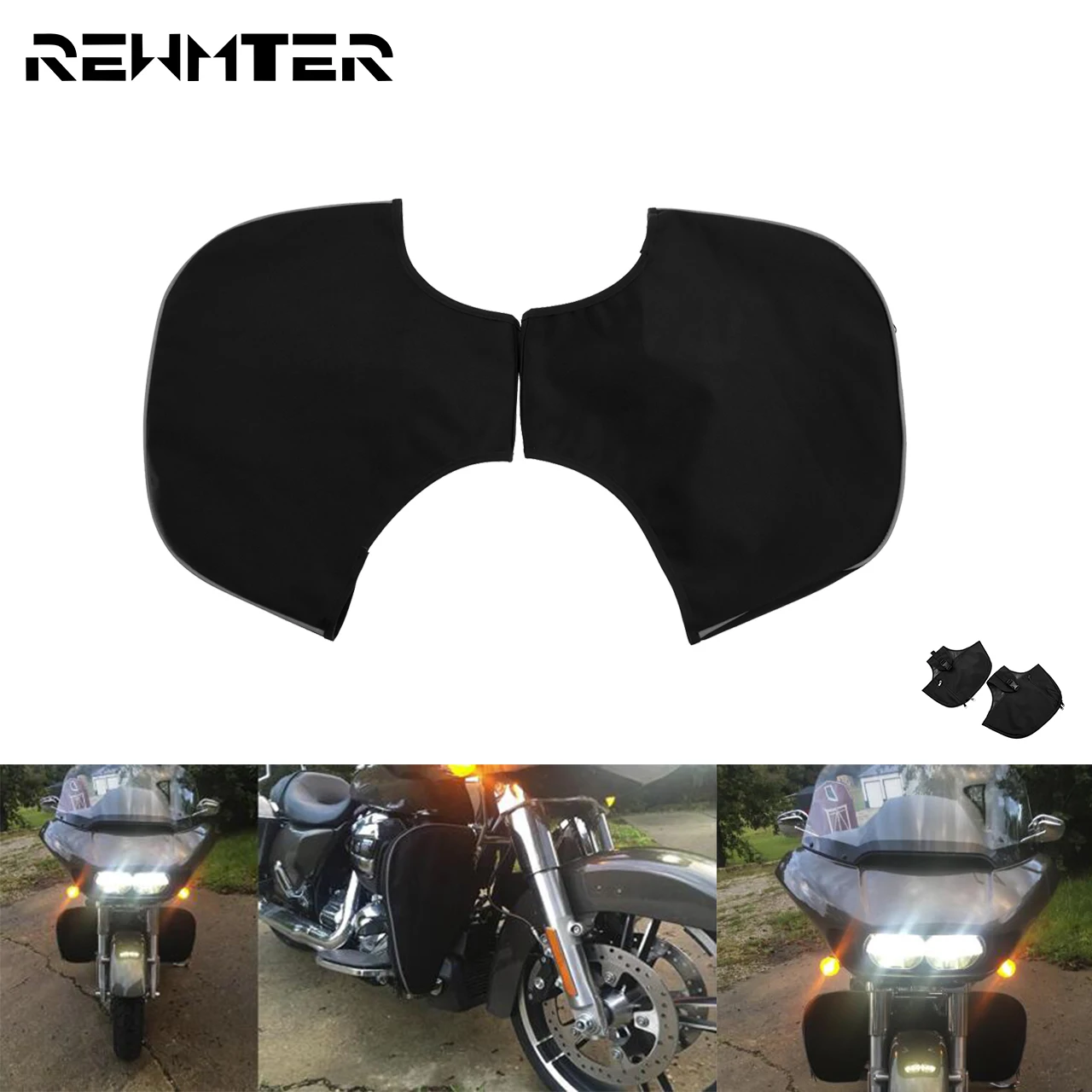 

Motorcycle Leg Warmer Chaps Soft Lowers Engine Guard Cover Bags For Harley Touring Electra Street Glide Road King FLHR 1980-2021