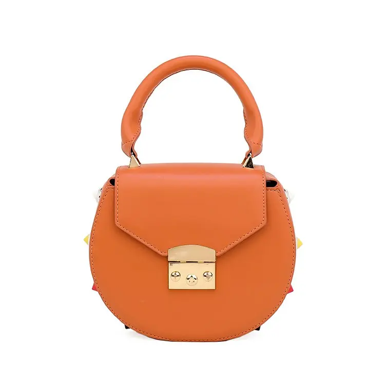 Винтажная модная Высококачественная сумка из искусственной кожи, Женская Мини сумка-муфта сцепления, небольшой круглый пакет, женская сумка-тоут