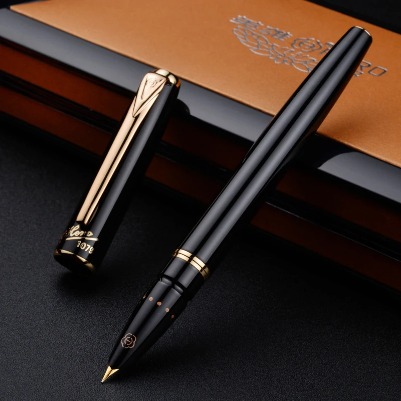 

Metal Hero Fountain Pen Classic Black Pen Authentic Iraurita Extra Fine 0.38mm Smooth Financial Office Student Gift Ink Pen
