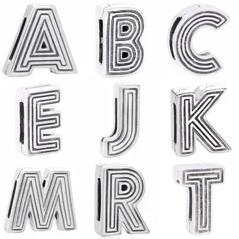 

A-Z Reflexions Alphabet 26 Letter Clip Bead Charm Fit Bracelet Bangle 925 Sterling Silver Beads DIY Jewelry