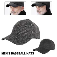 Мужские бейсбольные шапки, зимняя шапка для папы, теплые утолщенные хлопчатобумажные бейсболки, солнцезащитная Кепка с защитой от ушей