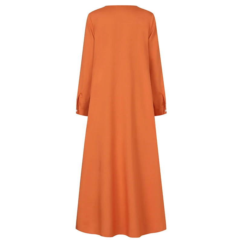 zanzea vestido longo feminino com vestido vintage de manga longa com roupa caftan robe