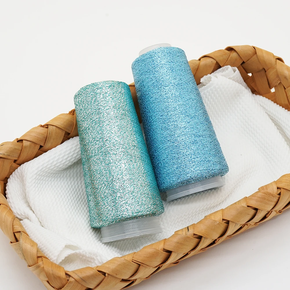 50g/Ball 2000Meters Metalic Silk Thread Color Gold Thin Partner Yarn for Hand Knitting Sweaters 50g/roll 4