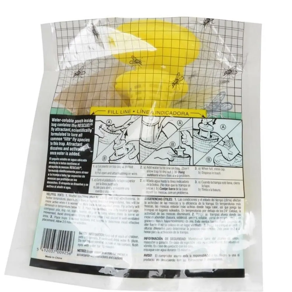 Disposable Fly Trap Catcher Fly Catcher Insect Trap Hanging Pest Control High Efficiency