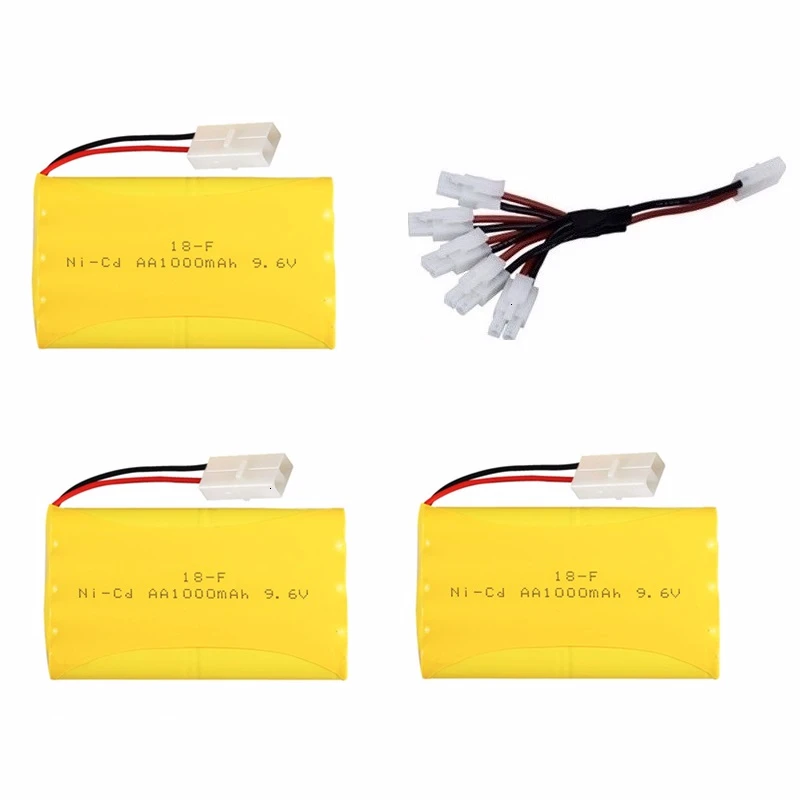 Navy Blue Модель H) Ni-CD 9,6 v 1000mah батарея+ 9,6 v зарядное устройство для Rc игрушечного автомобиля танка поезд Робот Лодка пистолет AA 9,6 v перезаряжаемый аккумулятор - Цвет: Navy Blue