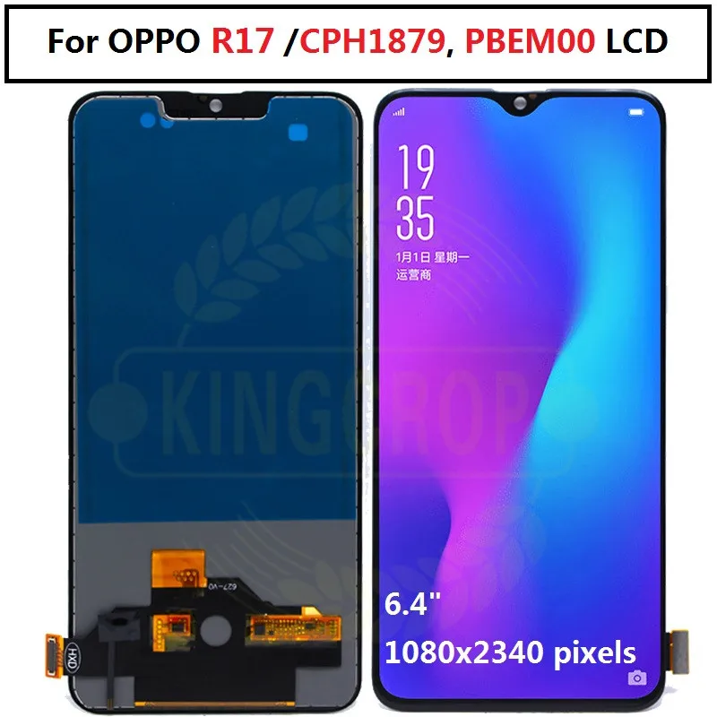 ЖК-экран 6 4 дюйма и дигитайзер в сборе для OPPO R17 запасные части замены ремонта |