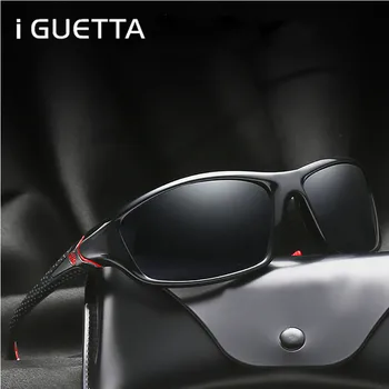 

iGUETTA High Quality Square Polarized Sunglasses Men TR90 Glasses Frame Sunglass Men Luxury Brand Men Fashions UV400 IYJC670