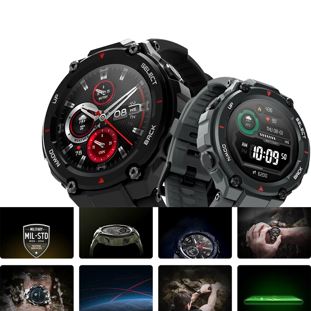 Смарт часы Amazfit T Rex 5 АТМ 20 дней без подзарядки 14 спортивных режимов|Смарт-часы| |