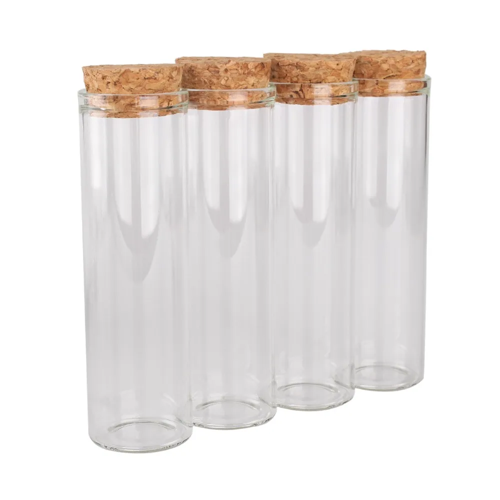 10 Stücke Kunststoff Reagenzglas Mit Korken Fläschchen Probe Container FlascheWH 