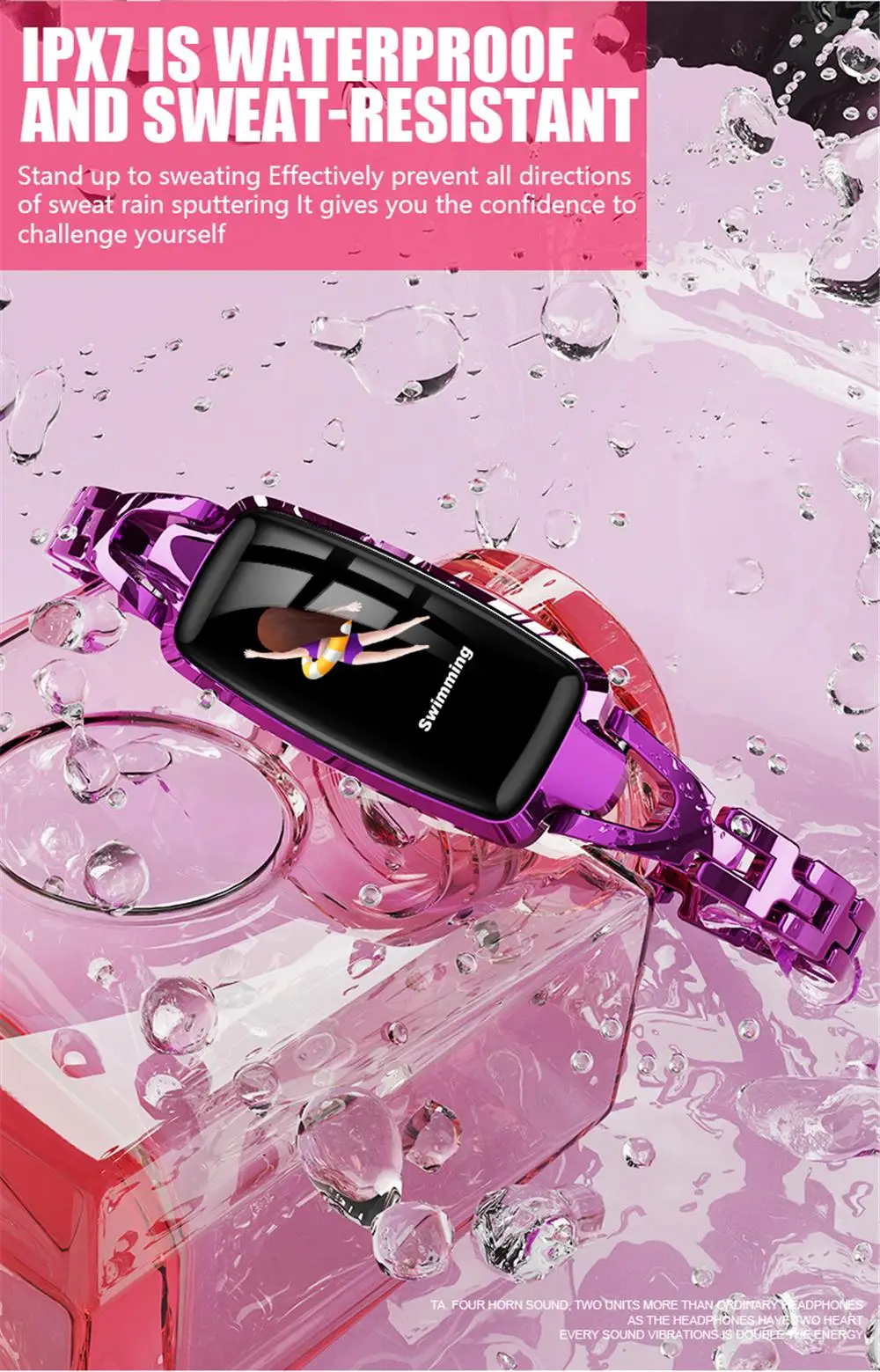DR66 Смарт-часы для женщин монитор сердечного ритма фитнес-трекер Bluetooth Smartwatch водонепроницаемый Дамский умный браслет женский смарт-браслет