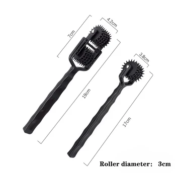 New Prick 5 Row Spiked Wartenberg Pinwheel ,Pin-pricking Ensation Wheel Roller BDSM Torture Tool ,Sex Toys for Couple 6