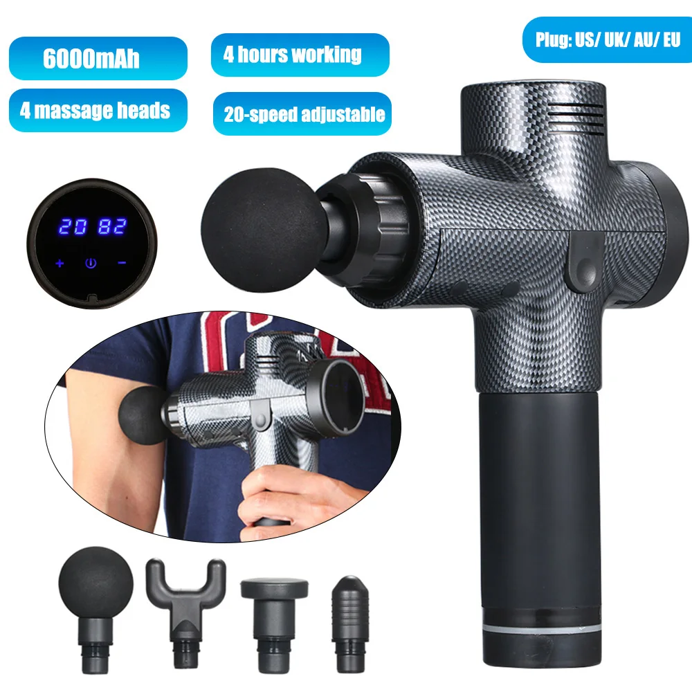 

12V Electric Muscle Massager Portable Percussive Vibrating Powerful Massage Guns Handheld Deep Tissue Muscle Massager for Neck