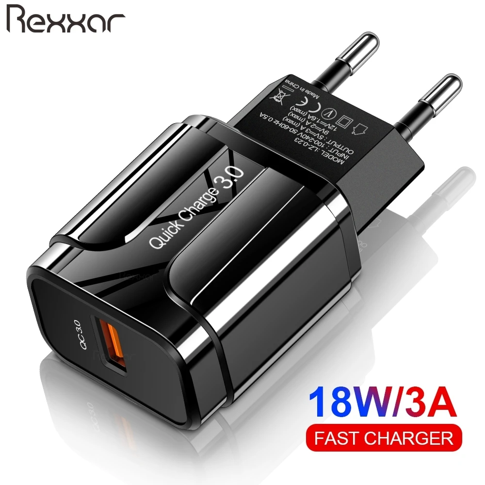 18 Вт Quick Charge 3 0 USB зарядное устройство быстрая Портативная зарядка мобильный