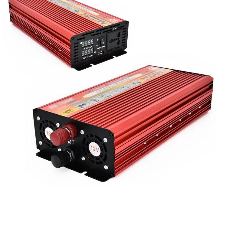 

Portable 7000W Peak WATT Car LED Power 3500W Inverter DC 12V to AC 220V Charger Converter W USB Solar Power Inverter