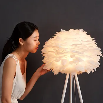 

Nordc modern led floor lamp for Dining room Living room tripod lamp indoor home Designer feather floor lamp