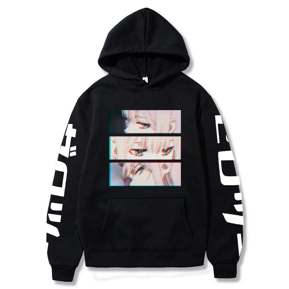

Darling In The Franxx Zero Two Eye Cartoon Print Hoody Men Women Unisex Sweatshirts Fashion Janpanese Anime Hoodies Men Tops