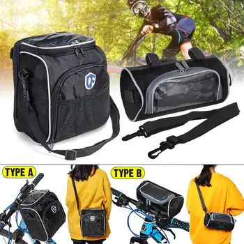 

Motorcycle Front Handlebar Bag Mobile Phone Electric Bike Bicycle Front Storage Bags Tool Bag Touch Screen transparent film