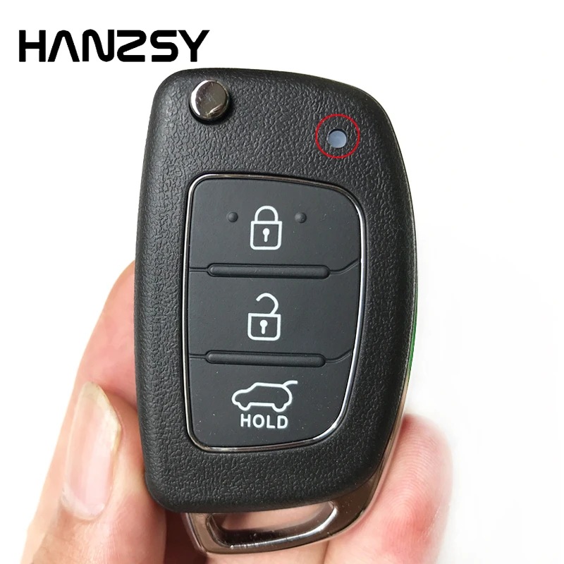 3 Button Car Remote Key Fob Case Shell Cover with Uncut Key Blade for Hyundai