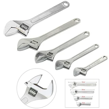 

6-15Inch High Quality Forged 45#Steel Wrench Adjustable Spanner Mechanical Garage Tool Car Repair Accessory