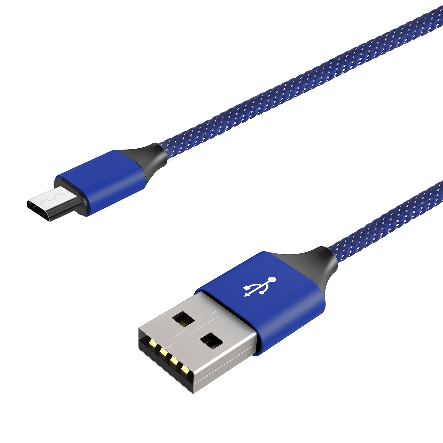 NOHON Micro USB кабель 2A 2 м Быстрая зарядка USB зарядное устройство Шнур нейлоновый плетеный кабель для передачи данных для samsung huawei Honor Xiaomi Meizu LG - Цвет: Blue