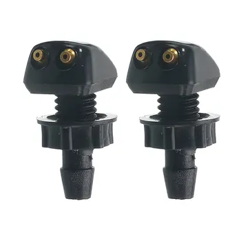 

Windshield washer spray head plastic 360 degree adjustable flexible and free Fan nozzle of wiper black 2 pcs