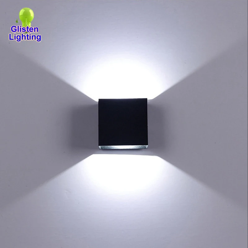 

6W LED Wall Light Surface Mounted Square Aluminium Wall Lamp Modern Nordic Luminaire Bedside room Bedroom Hotel TV Lighting