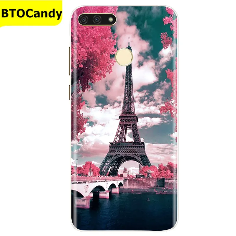 phone pouch for ladies For Huawei Y7 Prime 2018 Case Huawei Y7 2018 Cover Soft Silicone TPU Phone Case For Huawei Y 7 Y7 2018 Prime Back Cover Coque flip cases Cases & Covers