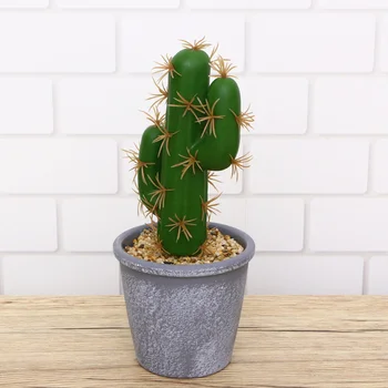 

Simulation Tropical Plants Creative Artificial Cactus Fake Potted Bonsai Decor for Home Office (Pot Included) (Extra-large Cactu