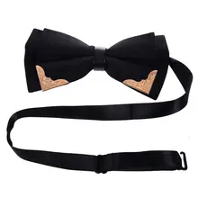 new fashion bow tie High-grade bowtie classic metal head men's boutique bow ties for men women butterfly black