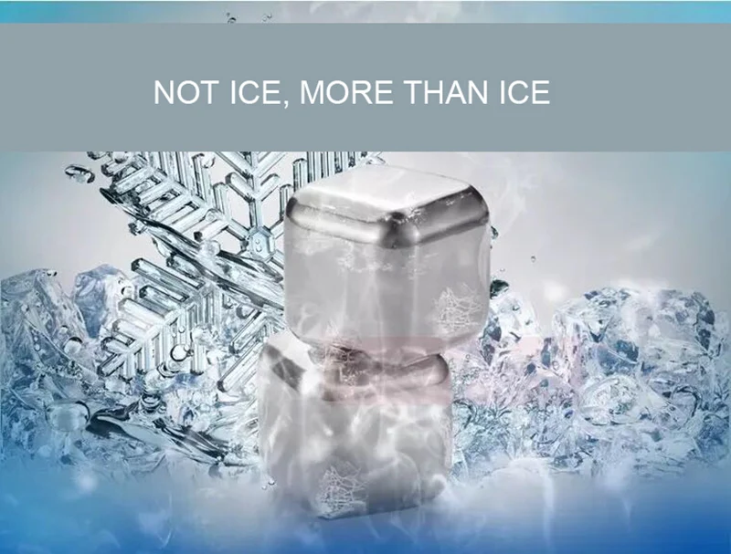 Кубики льда из нержавеющей стали, многоразовые камни для охлаждения виски вино, держать ваш напиток холодным дольше