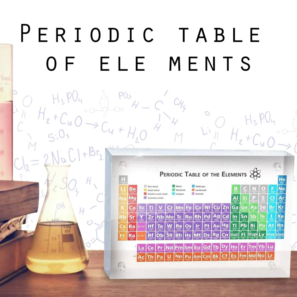 Акриловая таблица элементов, дисплей, дети, Обучающие день рождения, подарок на день рождения, химический элемент, дисплей, карта, домашний декор