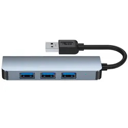 Hub 4 en 1 USB 3.0 vers USB 3.0 2013U, station d'extension en alliage d'aluminium pour ordinateurs de Type USB, Hub type c 
