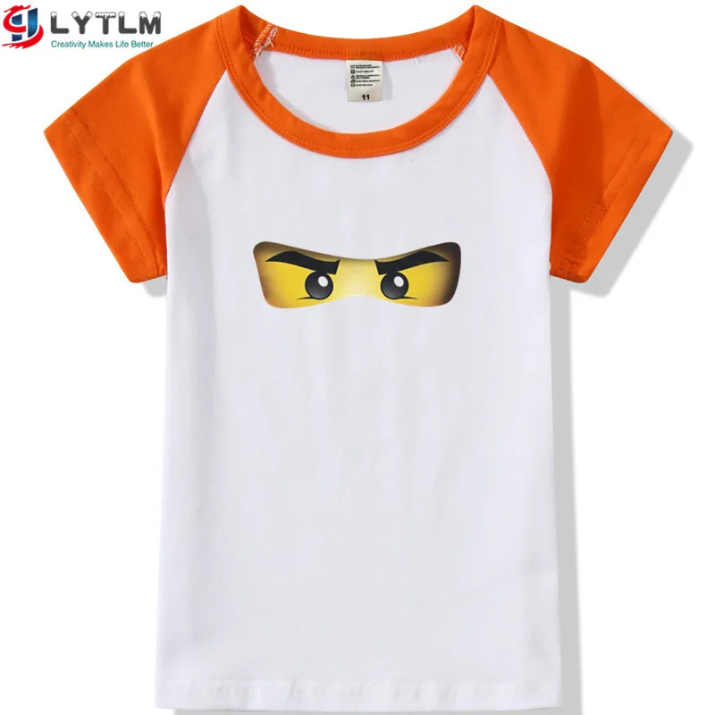 LYTLM/рубашки для малышей Летняя одежда для маленьких мальчиков костюм Ninjago для детей Anniversaire Enfant, футболка для малышей футболки для мальчиков Детский Белый Топ - Цвет: DX Raglan Orange
