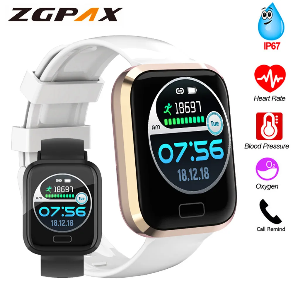 

2019 Smart Watch Bluetooth IP67 Waterproof Blood Pressure Heart Rate Monitor Fitness Tracker Sleep monitoring Sports Smartwatch