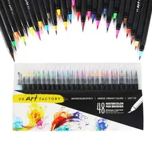Real Brush Pens, 48Paint Markers with Flexible Brush Tips, Professional Watercolor Pens for Painting, Drawing, Coloring