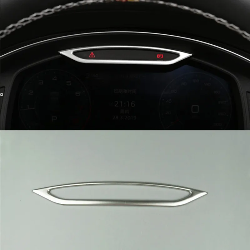 Автомобильный Стайлинг приборной панели вентиляционные отверстия декоративная наклейка на рамку для Audi A6 C8 интерьерные аксессуары консоль воздушный выход крышка отделка - Название цвета: steering trim