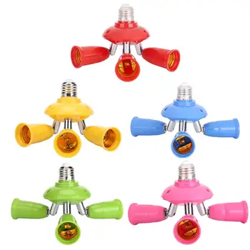 

3 in 1 E27 to E27 Lamp Base Socket Splitter LED Light Bulb Adapter Holder