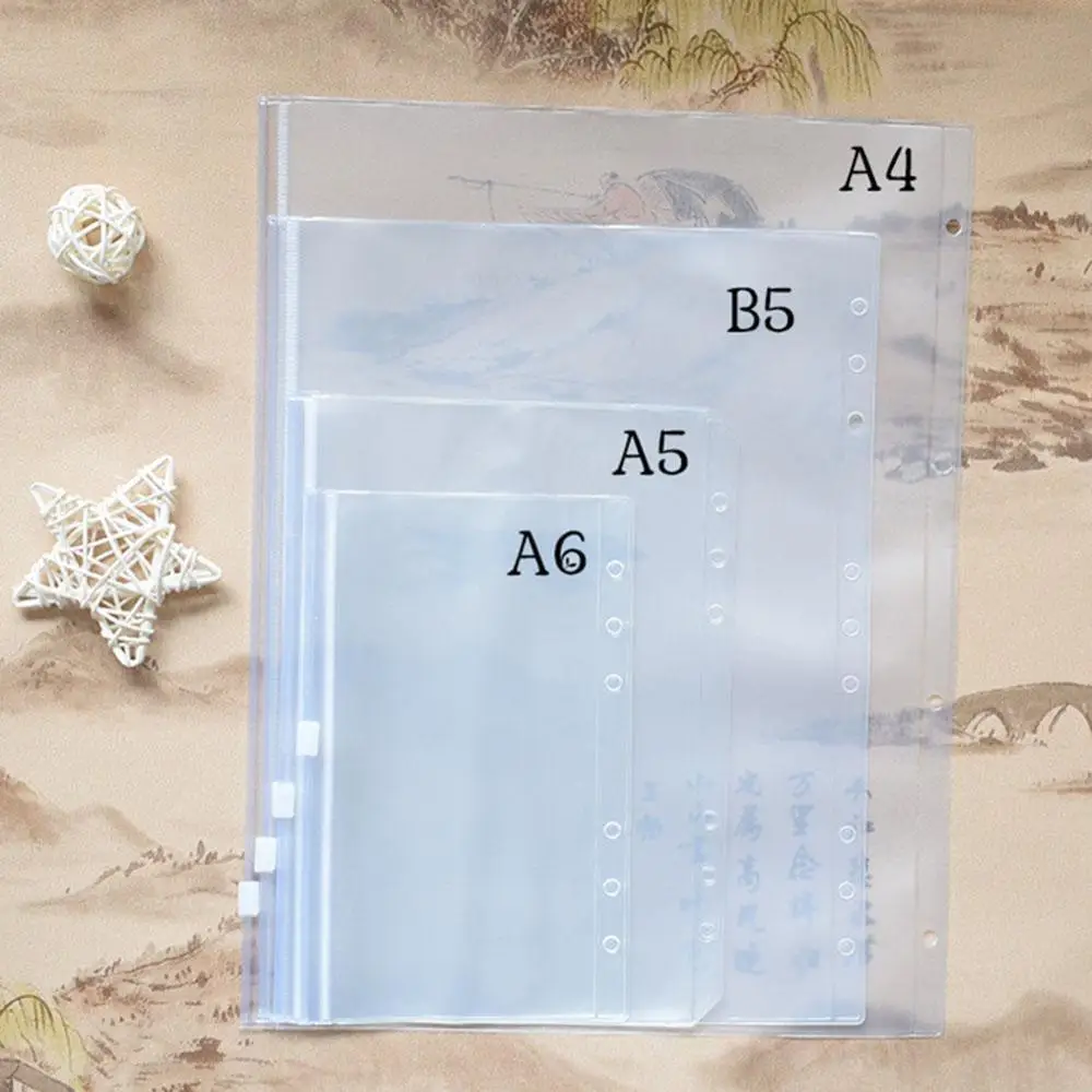 1Pcs Transparent PVC File Folder A4/A5/A6/A7 Notebook Leaf Binder School Office Supplies images - 6