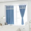 Blue Blackout Short Curtains For Living Room Bedroom Curtains For Kitchen Solid Curtains For The Room Window Treatments Drapes 5