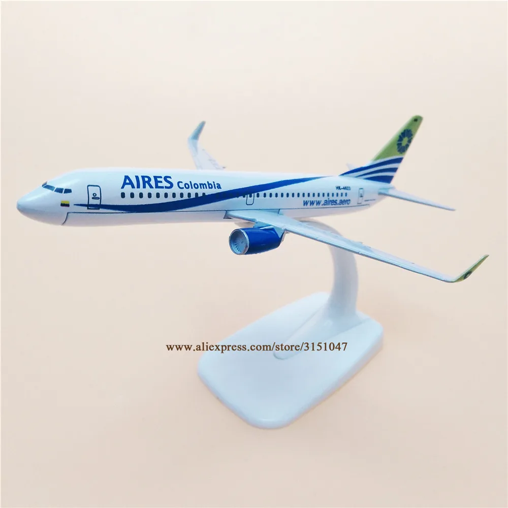 Сплав металла Air Colombia AIRES B737 авиакомпания модель самолета Boeing 737 Airways модель самолета Стенд самолет детские подарки 16 см
