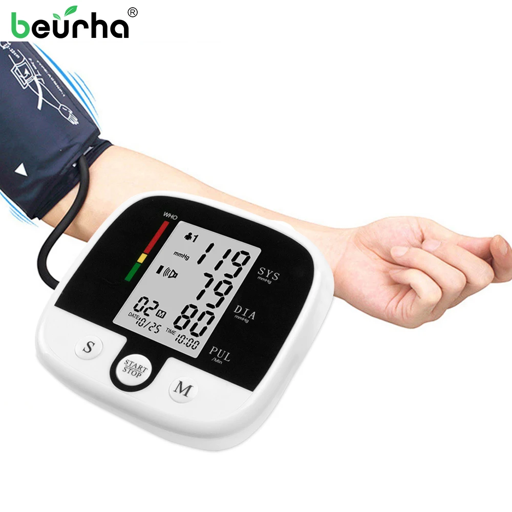 

Home Health Care Voice Blood Pressure Monitor Upper Arm Blood Pressure Meter sphygmomanometer Tonometer for measure Tensiometro
